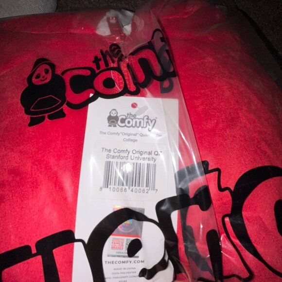 NWT THE COMFY Sherpa 1/4-Zip Stanford University hoodie-style wearable blanket - Picture 5 of 5